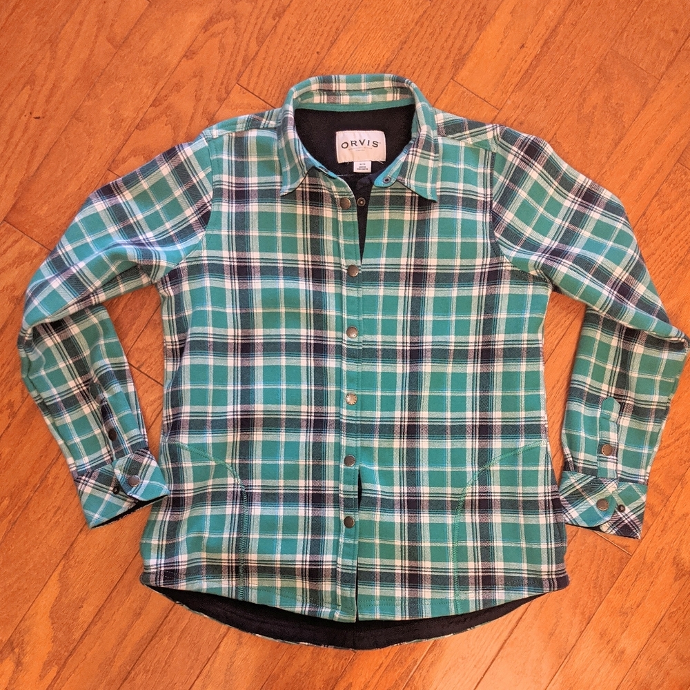 Orvis Fleece lined flannel shirt M